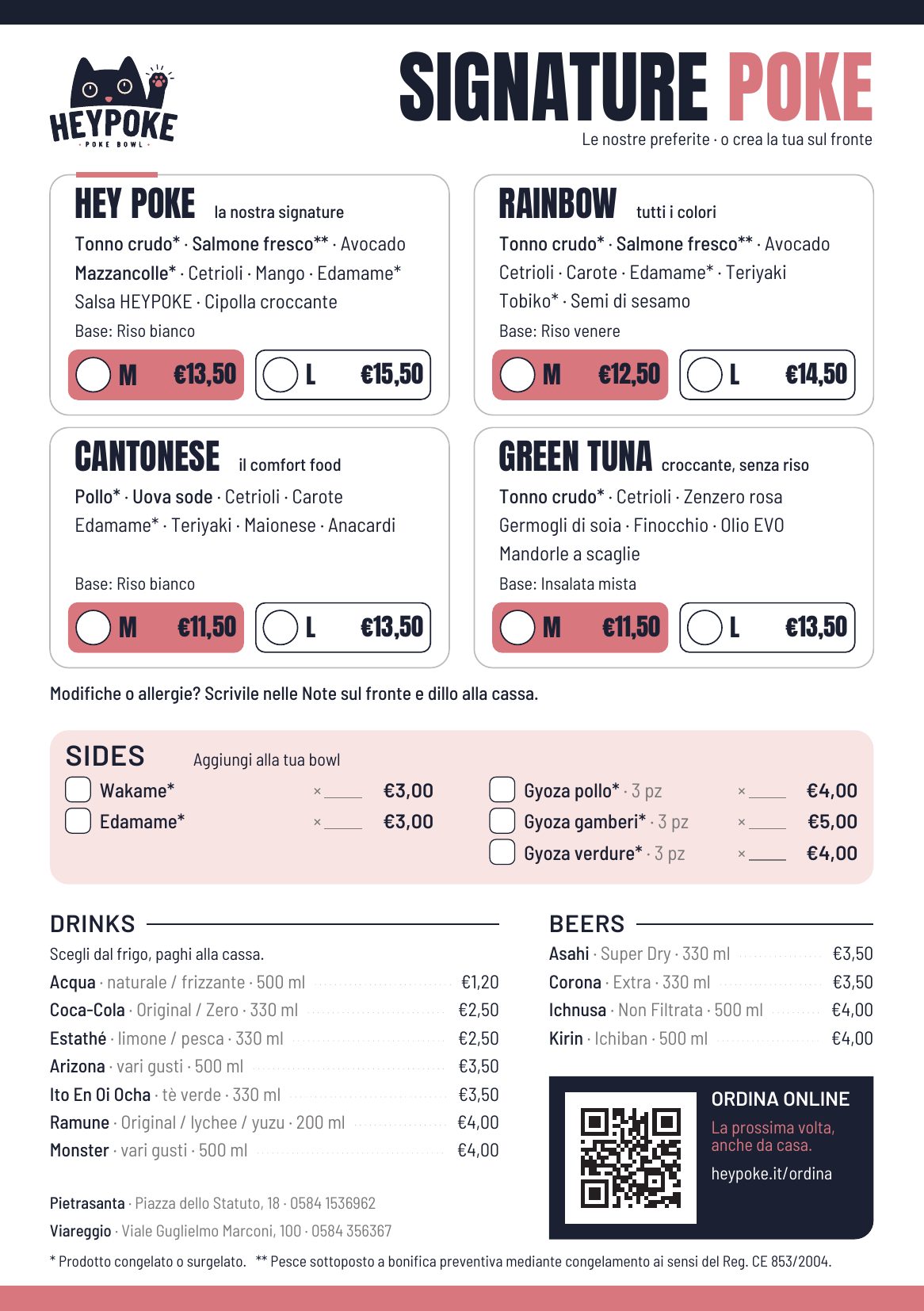 Menu HEYPOKE, retro